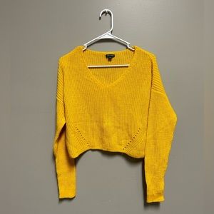 Yellow cropped sweater
